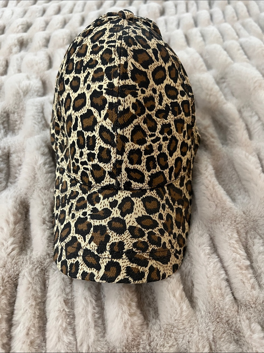 Leopard Print Baseball Cap - Safari Brown